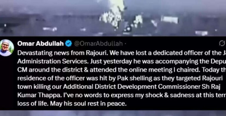 பாகிஸ்தான் தாக்குதலில் காஷ்மீர் அதிகாரி உயிரிழப்பு!