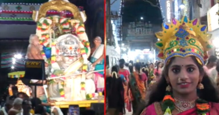 மதுரை சித்திரை திருவிழா – பக்தர்களுக்கு அருள்பாலித்த மீனாட்சியம்மன், சுந்தரேஸ்வரர்!