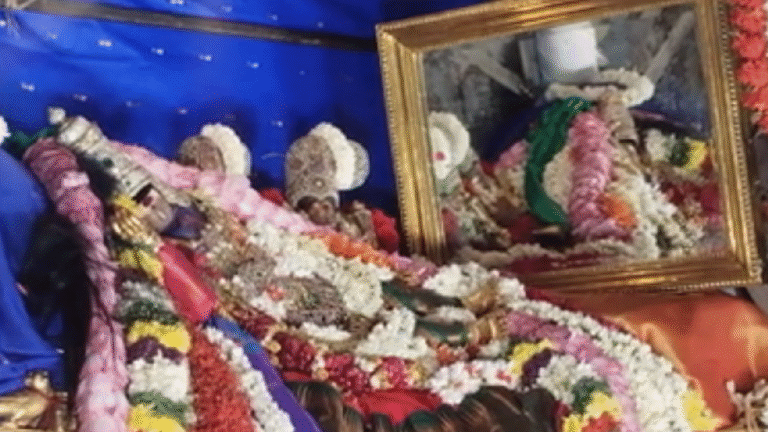 பூப்பல்லக்கில் எழுந்தருளி  அருள்பாலித்த பர்வதவர்த்தினி அம்பாள்!
