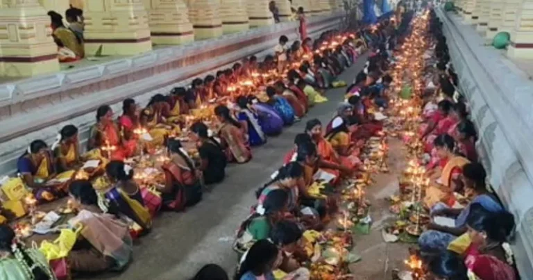 ராமேஸ்வரம் ராமநாதசுவாமி கோயிலில் திருவிளக்கு பூஜை – 2000 பெண்கள் பங்கேற்று வழிபாடு!