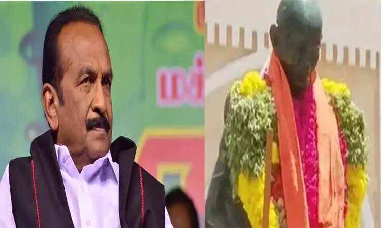 காந்தி சிலைக்கு காவி ஆடை: வைகோ கண்டனம்..!