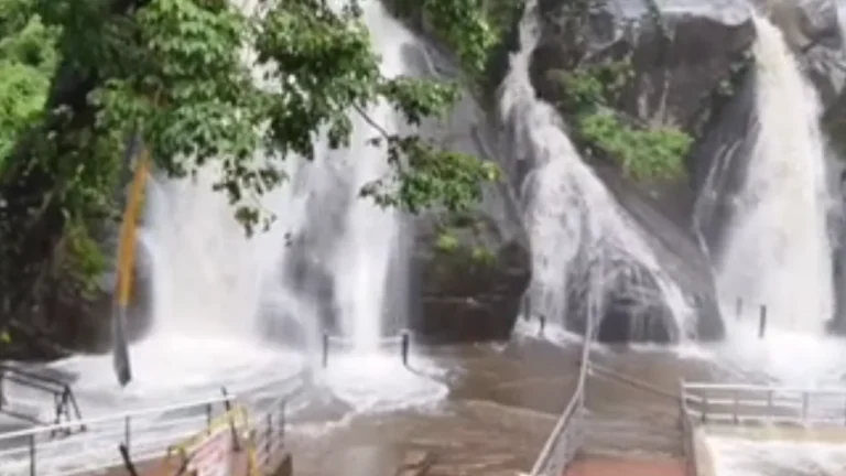 கனமழை – குற்றால அருவிகளில் வெள்ளப்பெருக்கு!