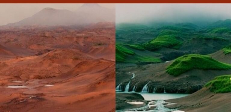 செவ்வாய் கிரகம் பசுமையாக மாறினால் எப்படி இருக்கும்?… வைரலாகும் AI வீடியோ…!!! 