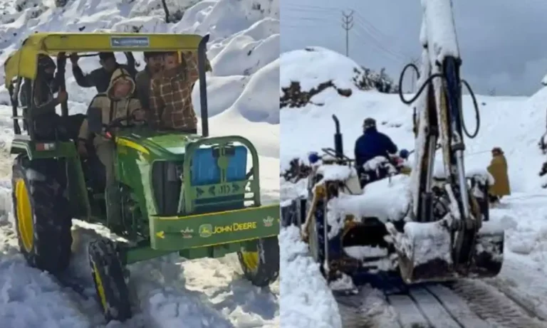 ஜம்மு காஷ்மீரில் கடும் பனிப்பொழிவு..
