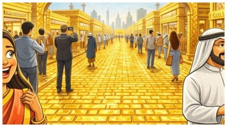 துபாயின் ஜொலிக்கும் ‘தங்கச் சாலை’ – வைரலாகும் திட்ட வரைபடம்…!!! 