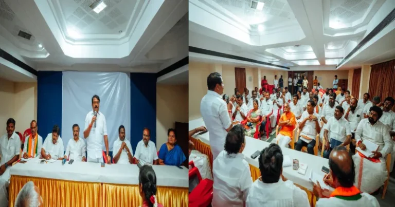 மதுரையில் பிரதமர் மோடி பங்கேற்கும் என்டிஏ பொதுக்கூட்டம் – நயினார் நாகேந்திரன் ஆலோசனை!