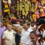 திருச்செங்கோடு தேர் வெள்ளோட்ட விழாவில் திமுக எம்.பி.  செல்வகணபதி – நெட்டிசன்கள் சரமாரி கேள்வி!