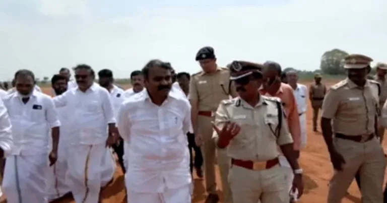 மதுரையில் பிரதமர் மோடி பங்கேற்கும் நிகழ்ச்சி நடைபெறும் இடம் – மத்திய அமைச்சர் எல்.முருகன் ஆய்வு!