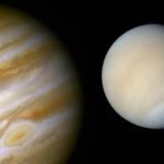 வெள்ளி மற்றும் வியாழன் கோள்கள் இணைந்து தோன்றும் காட்சி  