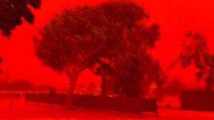 ஆஸ்திரேலியாவில் ரத்தச் சிவப்பாக மாறிய வானம்: ‘நாரெல்லி’ சூறாவளியால் நிகழ்ந்த அதிசயம்  