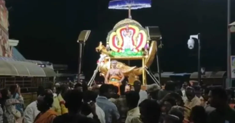 திருத்தணி சுப்பிரமணிய சுவாமி கோயிலில் தங்க மயில் வாகனச் சேவை தொடக்கம்!