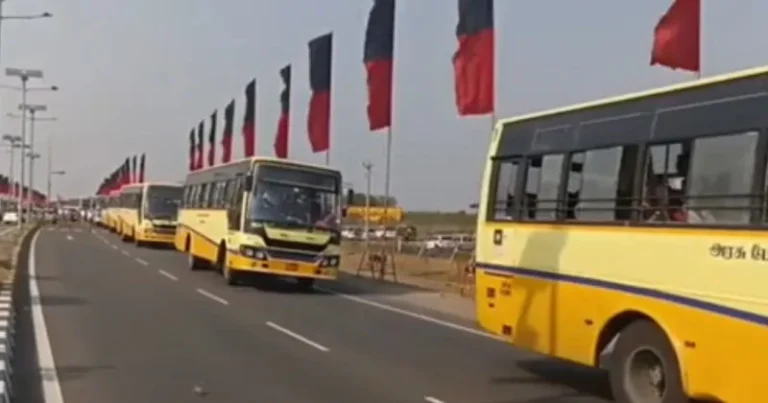 மதுரையில் முதல்வர் நிகழ்ச்சிக்கு சென்ற பேருந்துகள் – பொதுமக்கள் தவிப்பு!