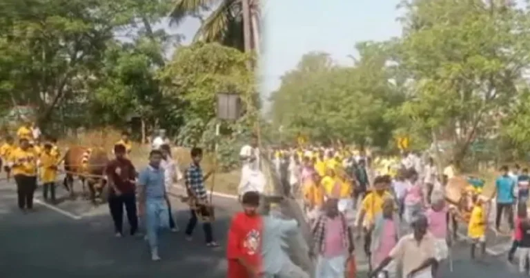 சேலம் பெரிய மாரியம்மன் கோயில் திருவிழா- எருது அழைப்பு நிகழ்வு கோலாகலம்!