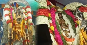 காஞ்சிபுரம்:பங்குனி பிரம்மோற்சவத்தையொட்டி வெள்ளி குதிரை வாகனத்தில் அருள்பாலித்தார் ஏகாம்பரநாதர் சுவாமி