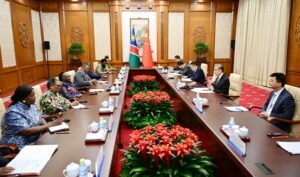 நமீபிய வெளியுறவு அமைச்சர் முசாவேயுடன் வாங் யீ பேச்சுவார்த்தை