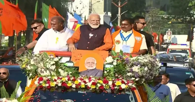 புதுச்சேரியில் பிரதமர் மோடி ரோட் ஷோ – என்டிஏ வேட்பாளர்களுக்கு வாக்கு சேகரிப்பு!