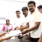 மீண்டும் சேப்பாக்கம்: வேட்புமனு தாக்கல் செய்த உதயநிதி ஸ்டாலின்!