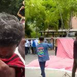 3 ஆம் இடத்திற்குத் தள்ளப்பட்ட திமுக; சோகத்தில் பேனர்களைக் கிழித்து எறிந்த உடன்பிறப்புகள்  
