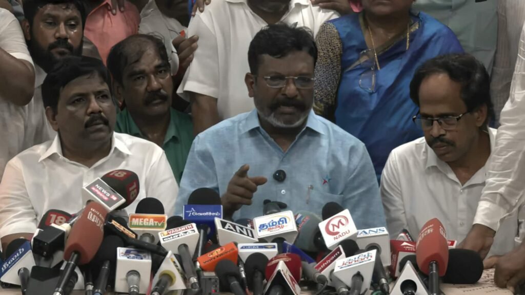 குடியரசு தலைவர் ஆட்சியை தடுக்கவே தவெகவிற்கு ஆதரவு: திருமாவளவன்  