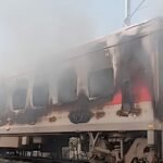 நடுவழியில் கொழுந்துவிட்டு எரிந்த ராஜ்தானி எக்ஸ்பிரஸ் ஏசி கோச்  