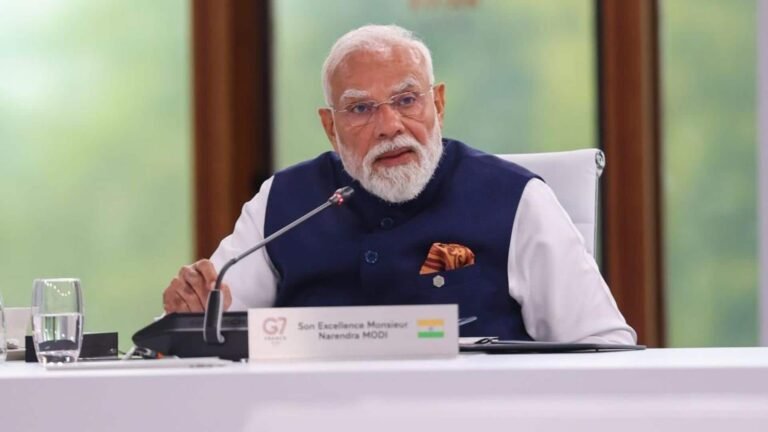 ஜி7 மாநாட்டில் மோடி உரை: மத்திய கிழக்கு போரால் தெற்குலக  நாடுகளுக்குப் பாதிப்பு  