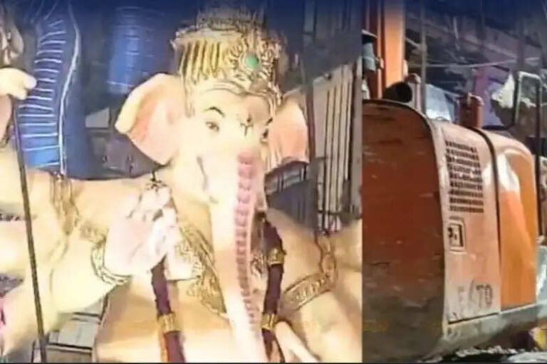 விநாயகர் சிலை சரிந்து விபத்து- இருவர் உயிரிழப்பு