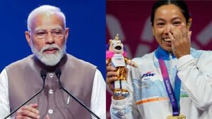 “இவங்கள நினைச்சு இந்தியா முழுசும் பெருமைப்படுது” பளுதூக்குதலில் மெடலைத் தட்டிய மீராபாய் சானு…. நெகிழ்ச்சியுடன் வாழ்த்திய பிரதமர் மோடி….!! 