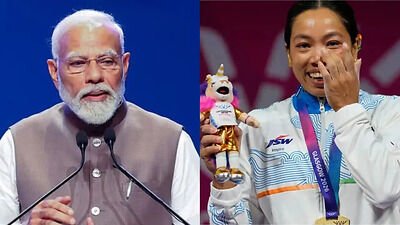 “இவங்கள நினைச்சு இந்தியா முழுசும் பெருமைப்படுது” பளுதூக்குதலில் மெடலைத் தட்டிய மீராபாய் சானு…. நெகிழ்ச்சியுடன் வாழ்த்திய பிரதமர் மோடி….!! 