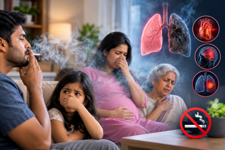 சிகரெட் புகைப்பவருக்கு அருகில் இருந்தாலும் உடலுக்கு ஆபத்தாம்…! 