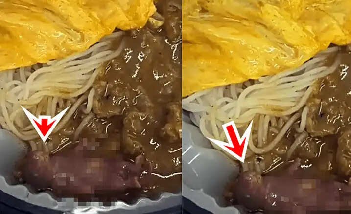 ஹாங்காங்கில் நூடுல்ஸ் பார்சலுக்குள் உயிருடன் துடித்த எலிக்குட்டி