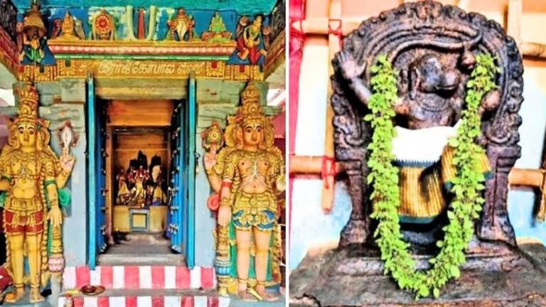கும்பகோணத்தில் ராமர் வாசலில் காவல் காக்கும் அனுமன்