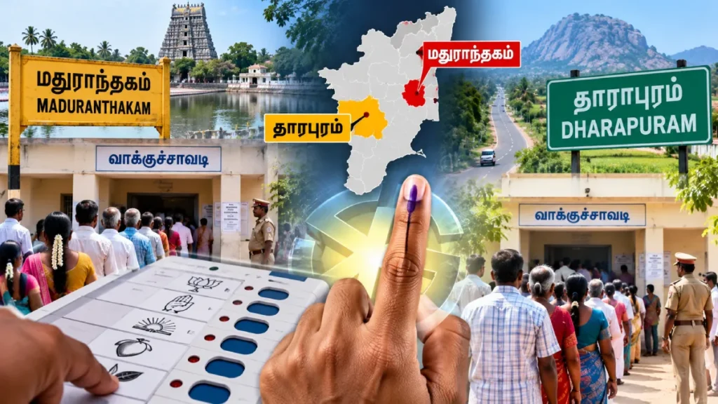 இடைத்தேர்தலுக்கு தயார்! மதுராந்தகத்தில் 285, தாராபுரத்தில் 320 வாக்குச்சாவடிகள்!