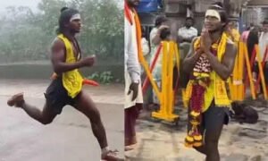 தாயை காத்த சிவனுக்கு 8,000 கிலோமீட்டர் ஓடி நேர்த்திக்கடன் செலுத்தும் 19 வயது மகன்