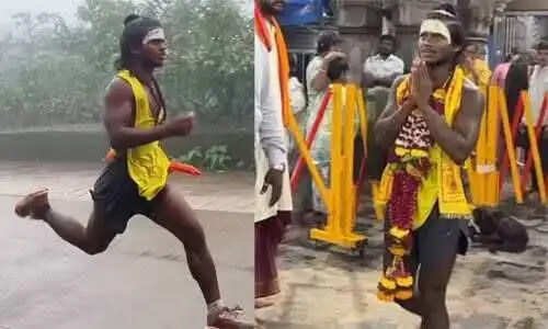 தாயை காத்த சிவனுக்கு 8,000 கிலோமீட்டர் ஓடி நேர்த்திக்கடன் செலுத்தும் 19 வயது மகன்