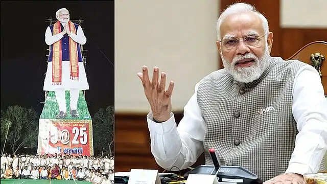 கின்னஸ் சாதனைக்காக திருப்பதியில் 75 மணிநேர தொடர் நிகழ்ச்சி: பிரதமர் மோடிக்கு 75 அடி உயரத்தில் ‘கட் அவுட்’!