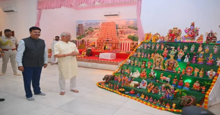 சென்னை மக்கள் மாளிகையில் நவராத்திரி கொலு கண்காட்சி – ஆளுநர் அர்லேகர் தொடங்கி வைத்தார்!